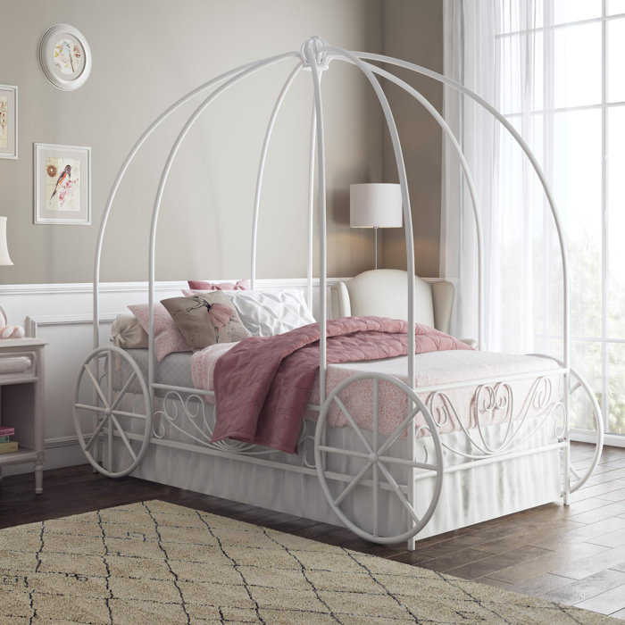 Zoomie Kids German Twin Metal Canopy Bed by Zoomie Kids & Reviews